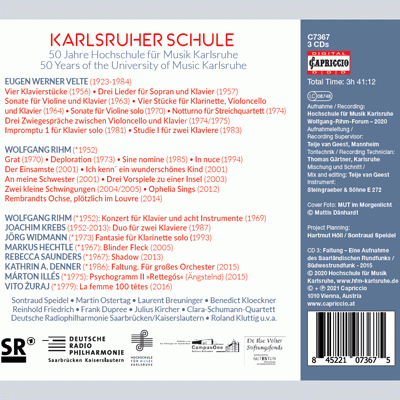 CD Box zum Jubiläum "Karlsruher Schule" Inhalt